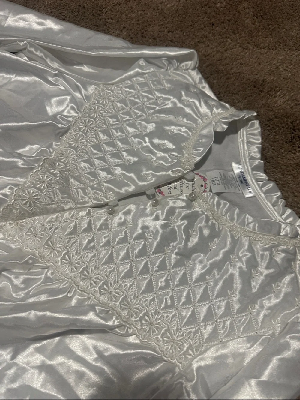 Silver Long Sleeve Party Dress with Smocked Yoke
